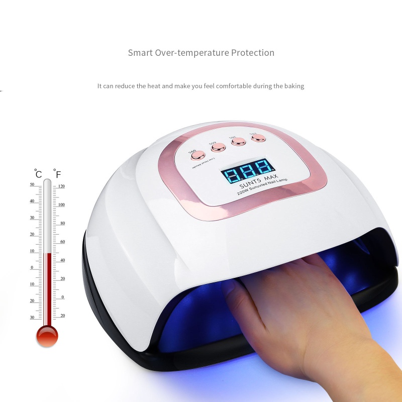 Đèn 220W 4 Chế Độ Hẹn Giờ Chuyên Nghiệp Cho Sơn Móng Tay