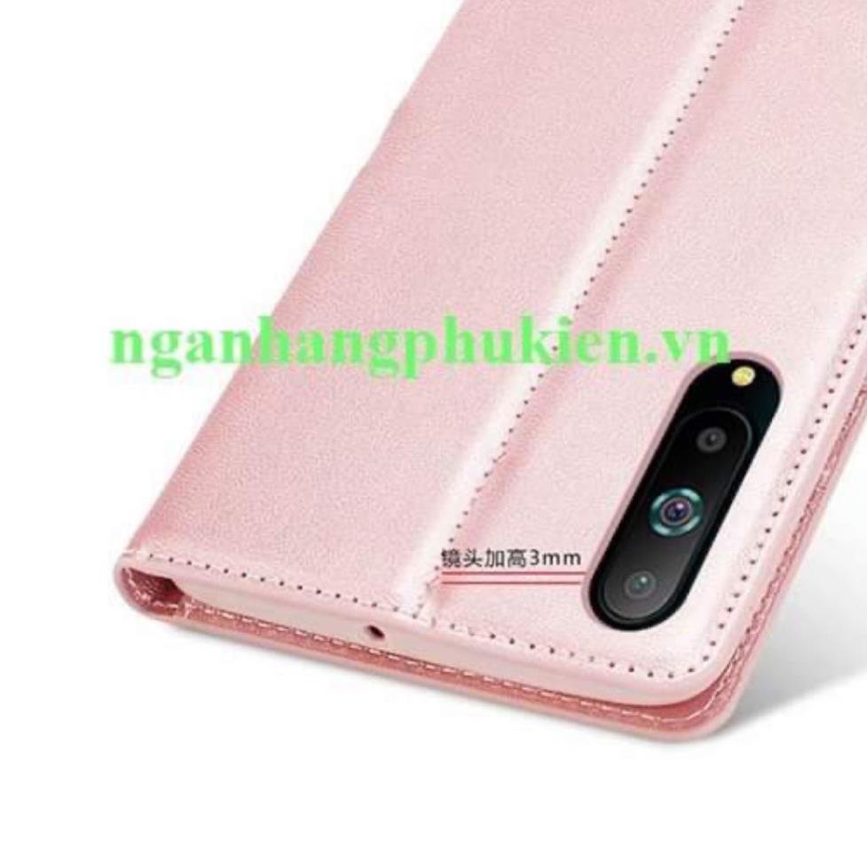 [FreeShip] Bao da dạng ví Samsung Galaxy A70 hiệu Hanman cao cấp, ngăn đựng thẻ ATM tiền tiện lợi