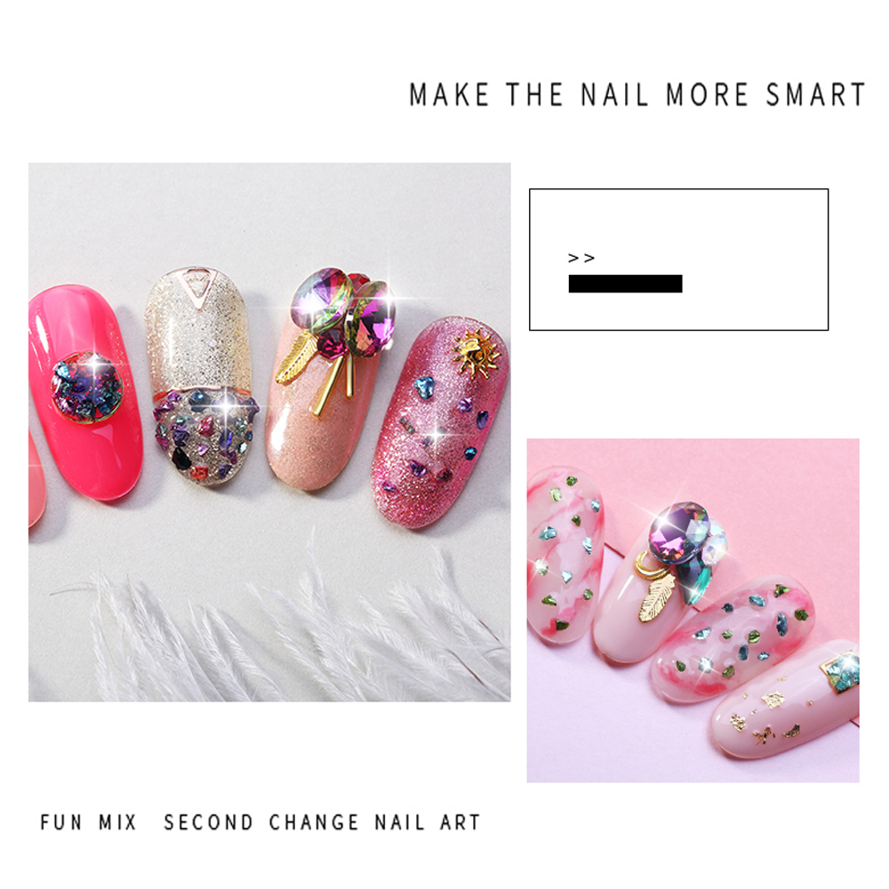 FORBETTER Moon Diamond Nail Decoration|3D Nail Sticker Nail