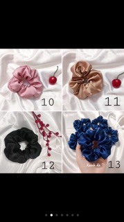 Dây cột tóc scunchies bóng phi lụa