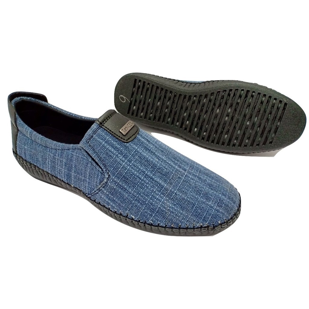 Giày lười nam vải bố màu xanh X86fashion [HÀNG CAO CẤP] | BigBuy360 - bigbuy360.vn