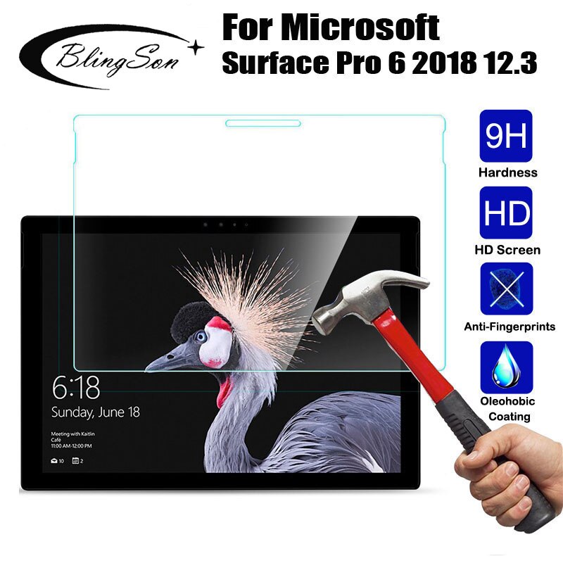 Kính Cường Lực Bảo Vệ Màn Hình Máy Tính Bảng Microsoft Surface Pro 6 5 4 12.3 Inch Tab Beschermende Voor Oppervlak Pro6 Pro5 Pro4