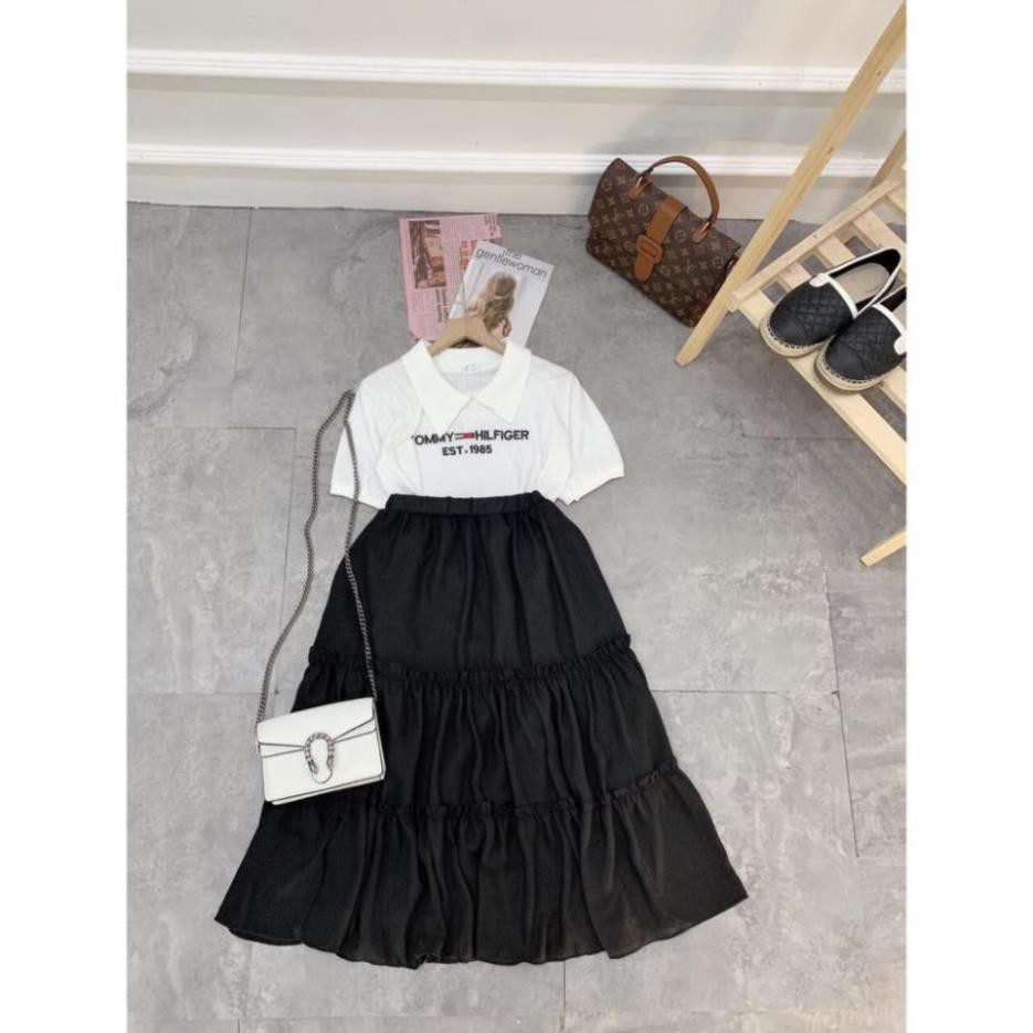 Set đồ nữ cá tính, set váy dài áo thun đi chơi sang chảnh mùa hè đẹp YA124 | BigBuy360 - bigbuy360.vn