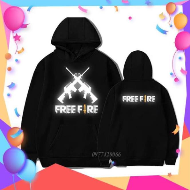 NEW- SALE- áo hoodie freefire phản quang, áo hoodie game free fire phản quang - FF SIÊU NGẦU - MUA NGAY