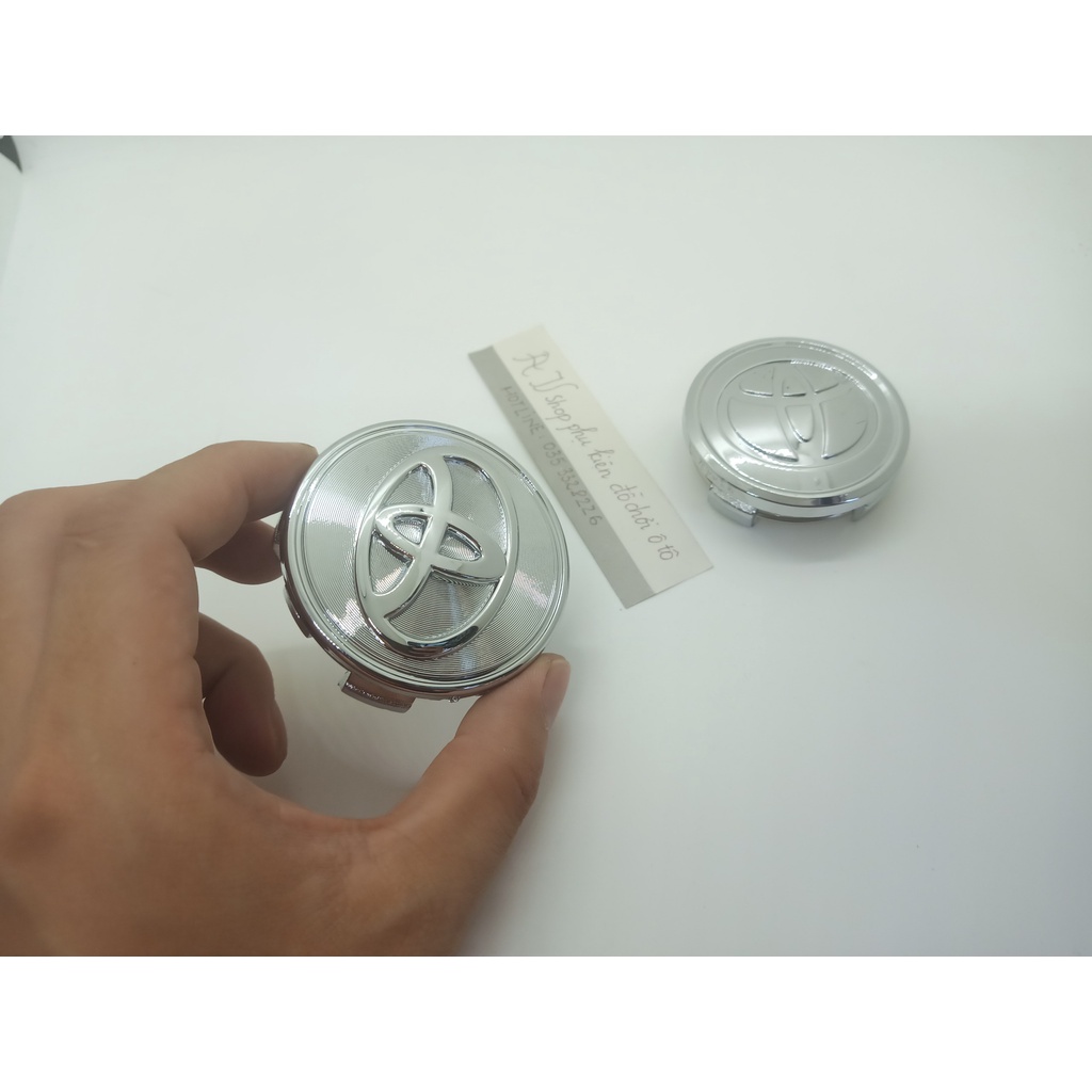 Logo chụp mâm, vành bánh xe ô tô Toyota Đường kính 62mm và 58mm