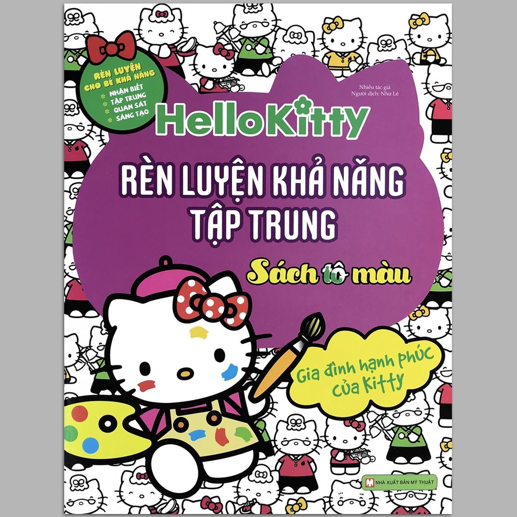 Sách - Hello Kitty - Rèn Luyện Khả Năng Tập Trung - Gia Đình Hạnh Phúc Của Kitty