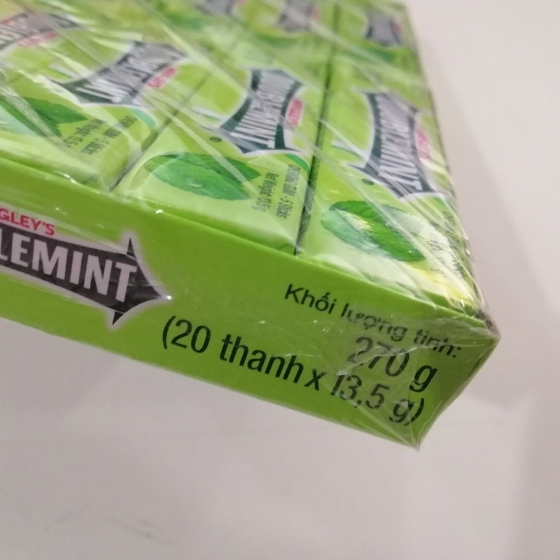 Thanh Kẹo Singum Doublemint Hương Bạc Hà - Kẹo Cao Su Hộp 20 Thanh Sing-Gum Date Mới Thơm Mát Sảng Khoái