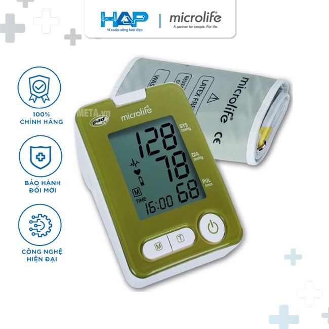 Máy đo huyết áp bắp tay Microlife BP 3NM1-3E Gold Edition