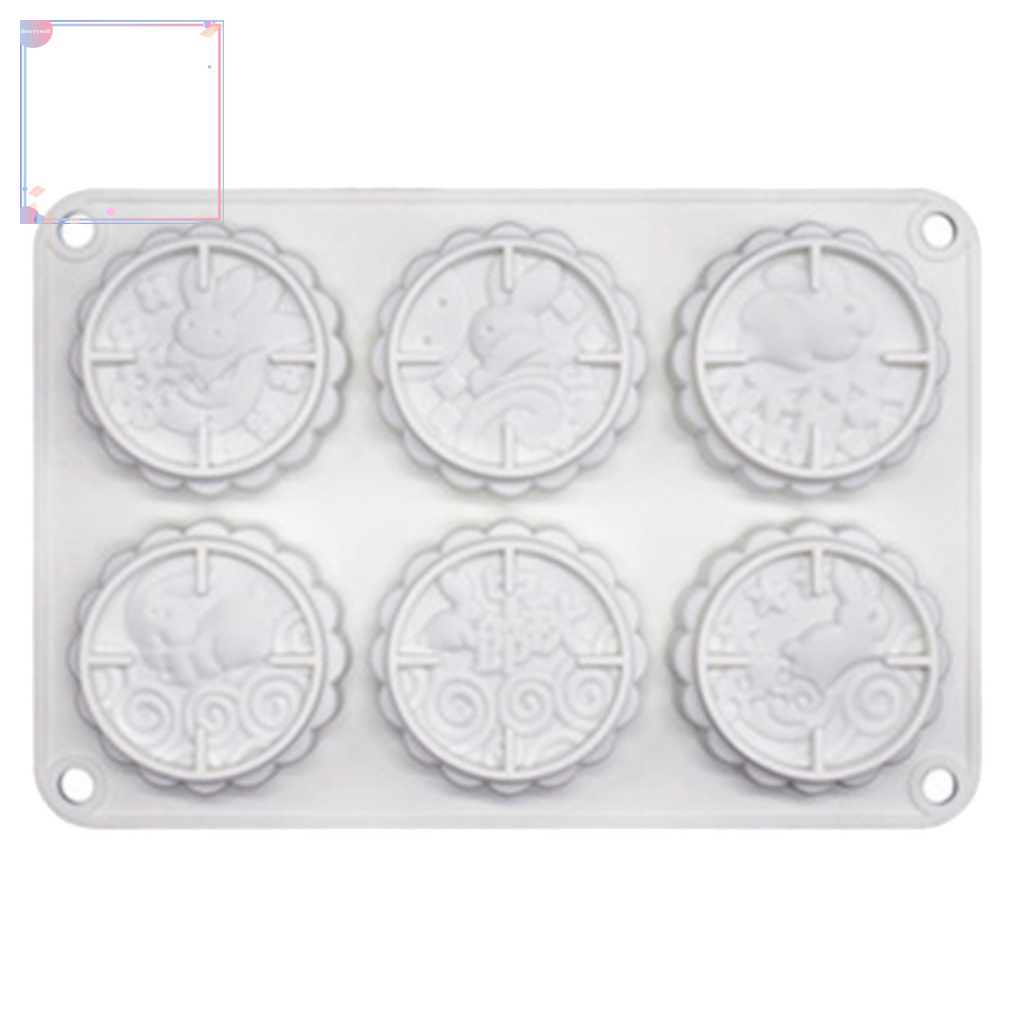 Khuôn Silicone Làm Bánh Trung Thu Hình Tròn Chống Dính Tiện Dụng Cho Nhà Bếp DIY