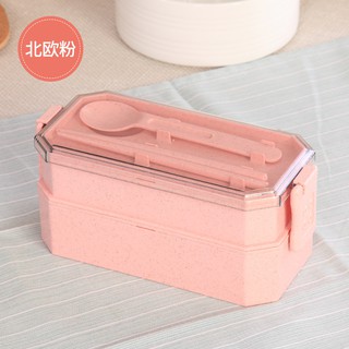 Hộp cơm 2 tầng làm từ lúa mạch