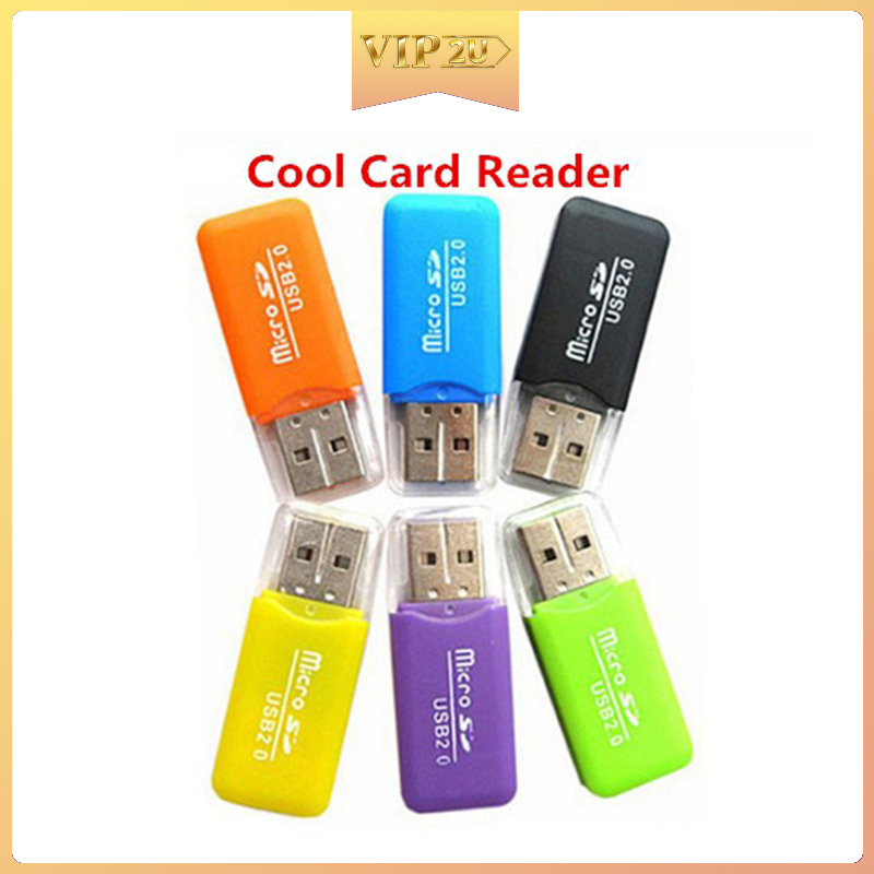 Đầu Đọc Thẻ Nhớ Vip2U Micro SD TF Cổng USB 2.0 Chất Lượng Cao