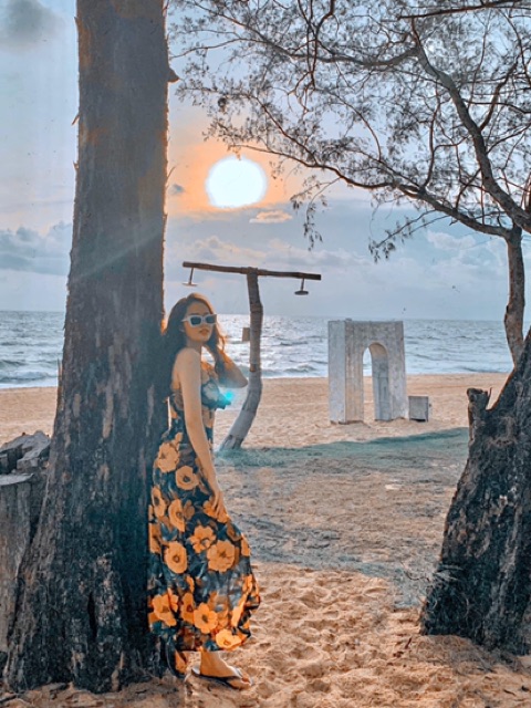 ( Ảnh thật ) váy hoa nơ ngực | BigBuy360 - bigbuy360.vn