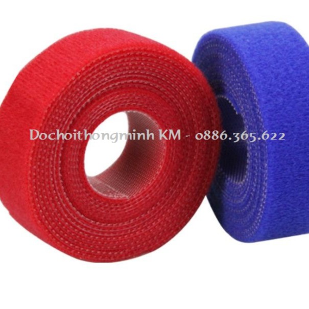 Velcro, dây dán dính đa năng buộc gọn tái sử dụng bản rộng 2cm nhiều màu