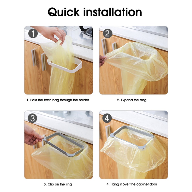 1 Giá Đỡ Túi Rác/ Đồ Dùng Nhà Bếp Hình Gấu Trúc Treo Cửa Tủ Giúp Khô Ráo Tiết Kiệm Không Gian