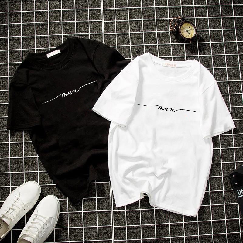 Áo thun unisex in hình chữ MAN đơn giản nhưng đầy phong cách chất vải mềm mịn mát