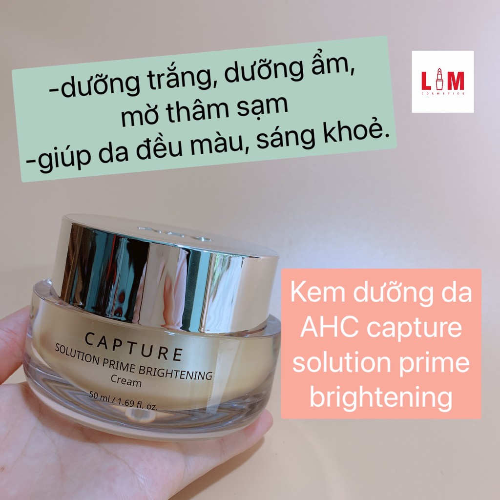 (Bản mới) Kem dưỡng da AHC Capture Solution Prime Brightening Cream 50ml [Chính Hãng]