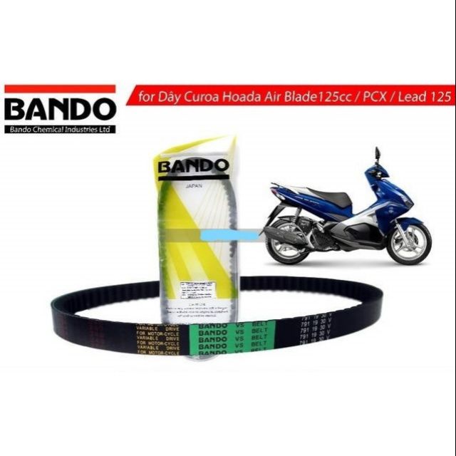 Dây curoa Bando PCX AirBlade 125 SH Mode Lead 125 Click 125, Vario AB Air Blade mới ,dây curoa