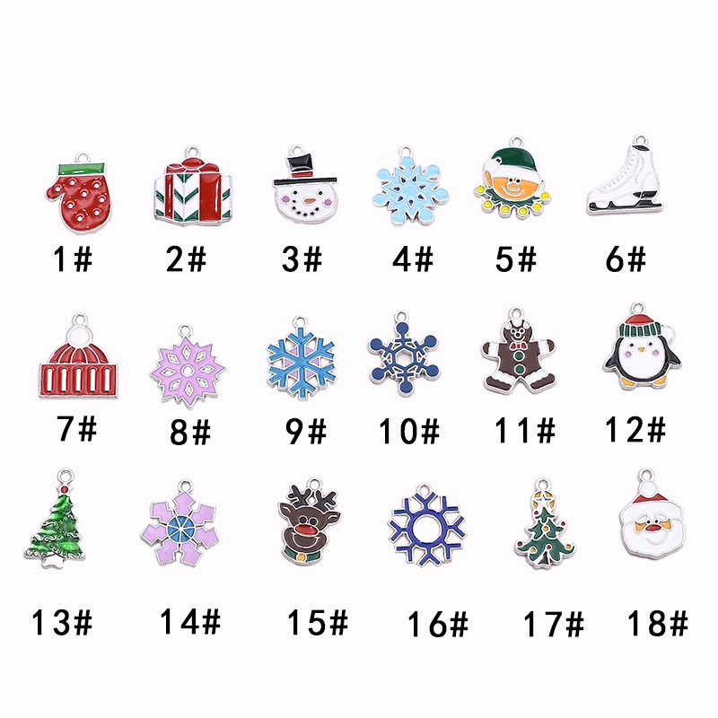 Set 20 mặt charm Giáng Sinh làm khuyên tai, vòng tay