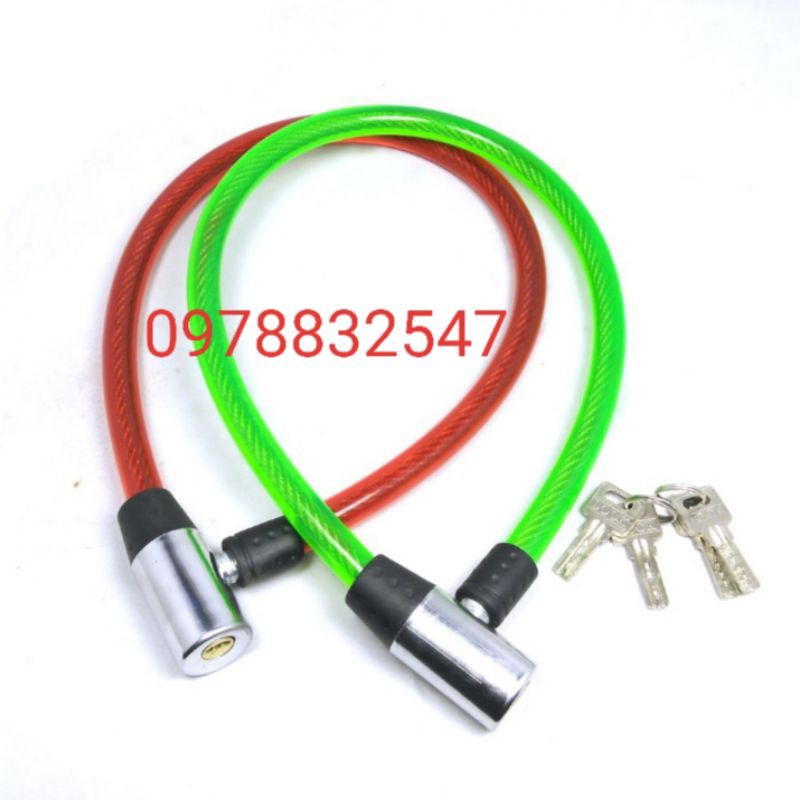 khóa dây chống trộm chống cắt khóa cáp bọc nhựa