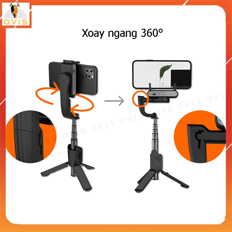 Hohem Isteady Q - Gimbal Chống Rung Kiêm Gậy Selfie Xoay 360°, Điều Khiển Từ Xa, Theo Dõi Khuôn Mặt