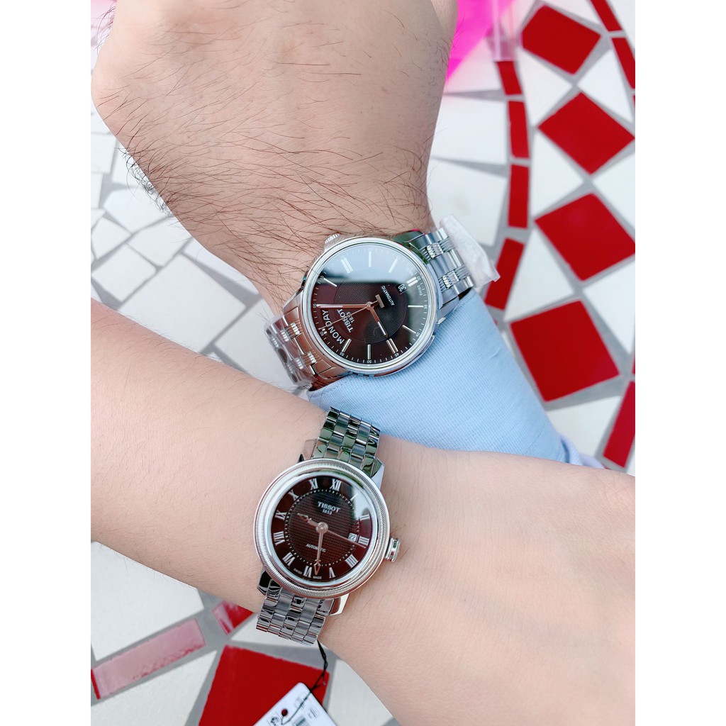 Đồng hồ cặp Tissot T097.007.11.053.00 và T065.930.11.051.00 - Máy Cơ automatic Thụy Sĩ - Kính Sapphire