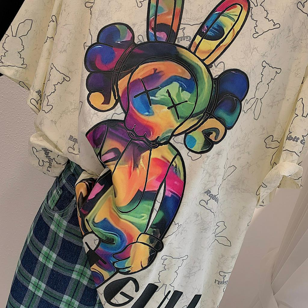 Áo Phông GUCCI KAWS RABBIT Loang Mẫu Hót Nhất