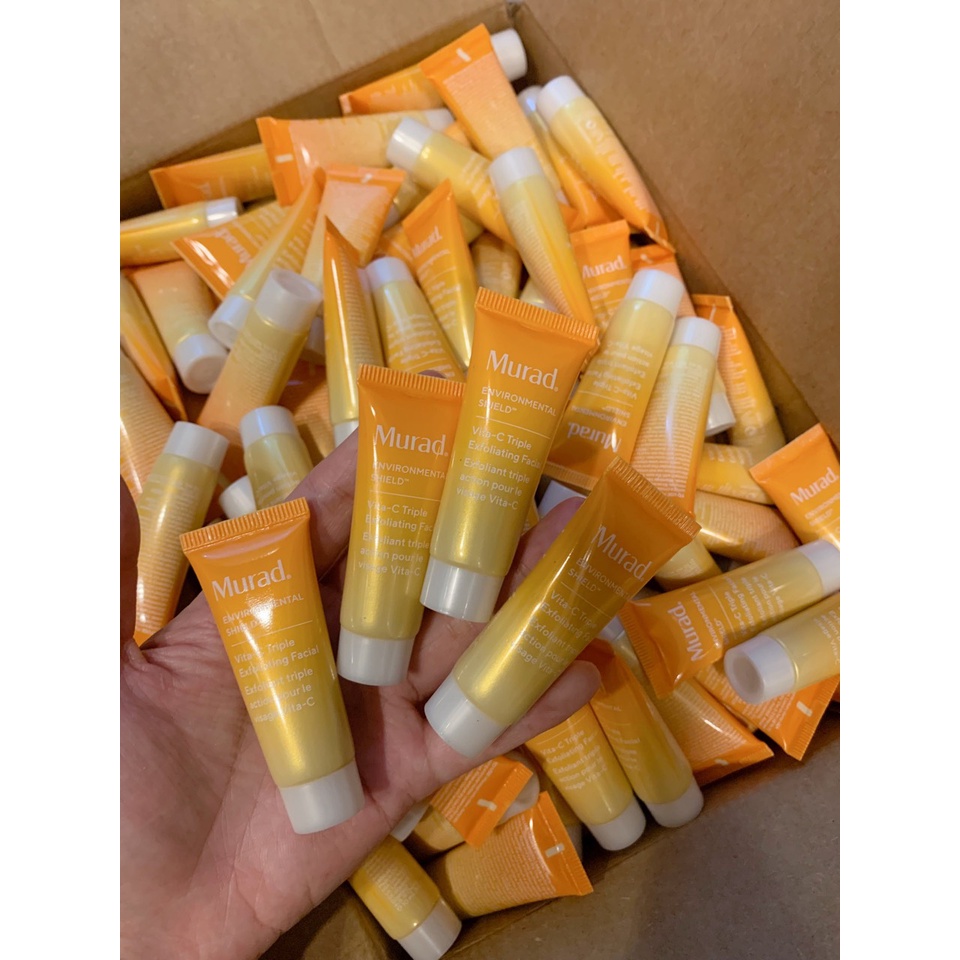 Tẩy tế bào chết đa tầng MURAD Vita-C Triple Exfoliating Facial 10ml đẩy lùi tàn nhang, bổ xung vitamin C