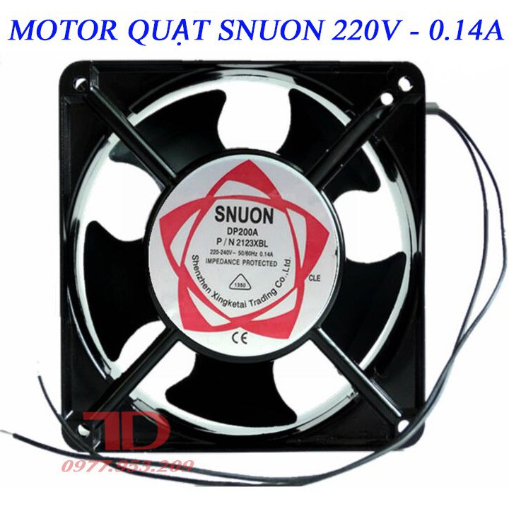 ☈Quạt hút gió, thông gió SNUON 220V, mini 12x12cm