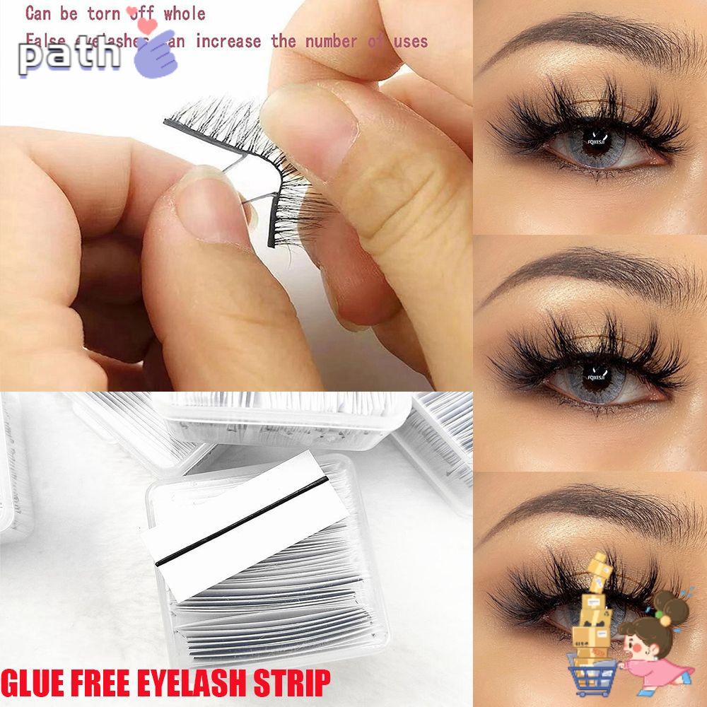 ♪Con đường♪ Hộp 34 Miếng Dán Lông Mi Giả Tự Dính Không Gây Dị Ứng Thời Trang Dễ Sử Dụng Cho Nữ