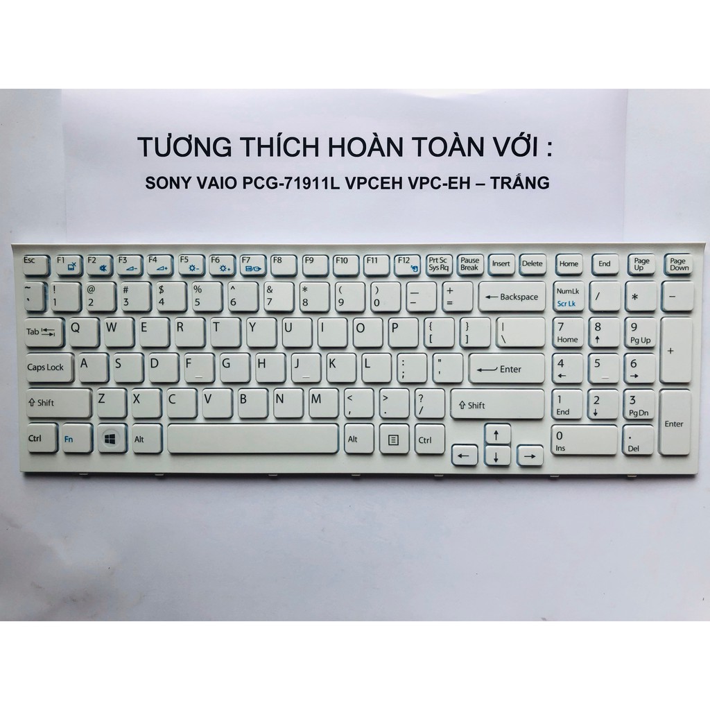 Bàn Phím Laptop Sony Vaio PCG-71911L VPCEH VPC-EH màu trắng -Hàng mới 100%-Phụ kiện giá sỉ