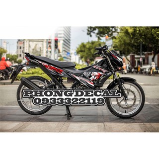 Tem Rời Satria F150 King Drag Mẫu Mới Nhất V6 - Tặng Logo