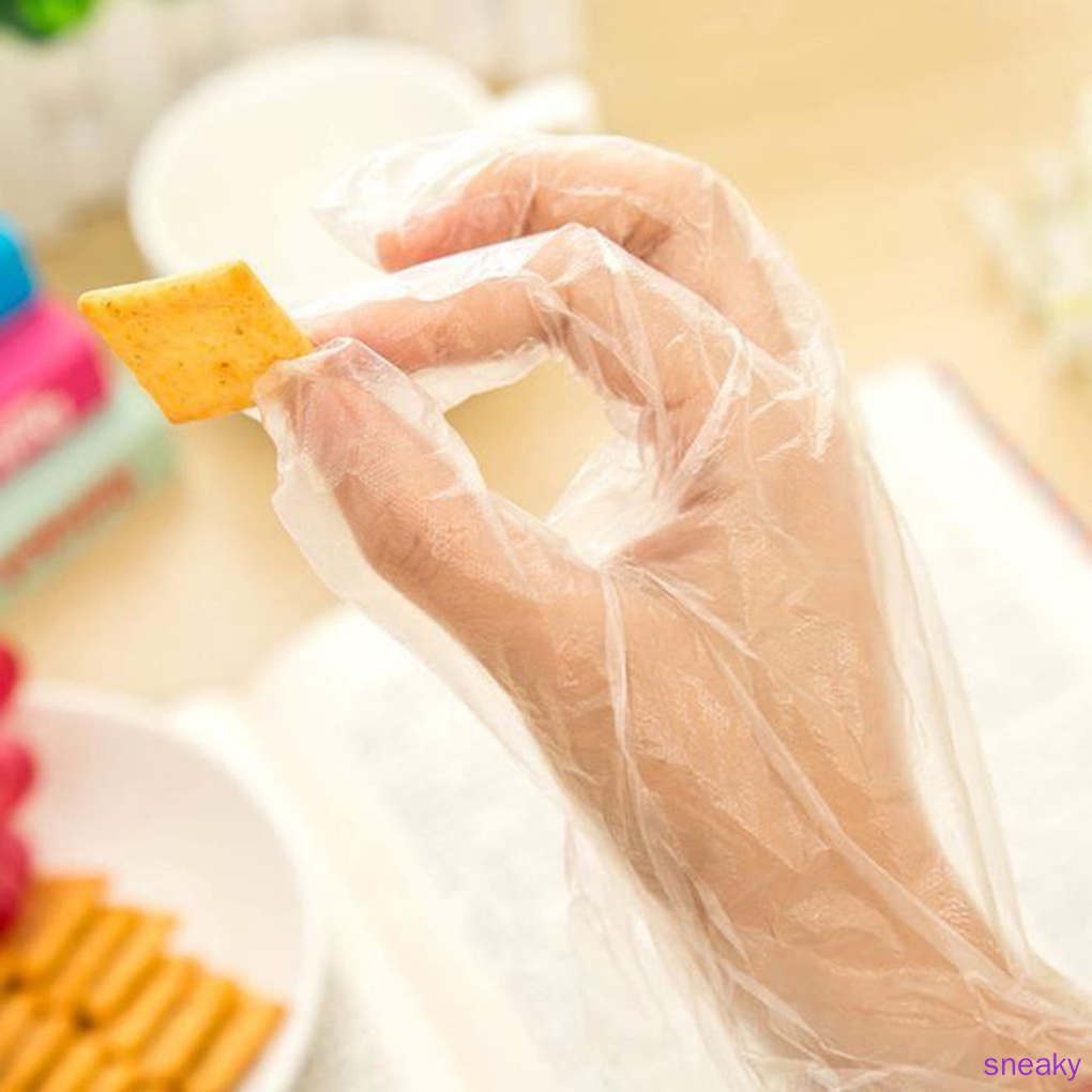 Bộ 100 Găng Tay Nhựa Pe Dùng Một Lần Đa Năng Chất Lượng Cao Cho Nhà Bếp