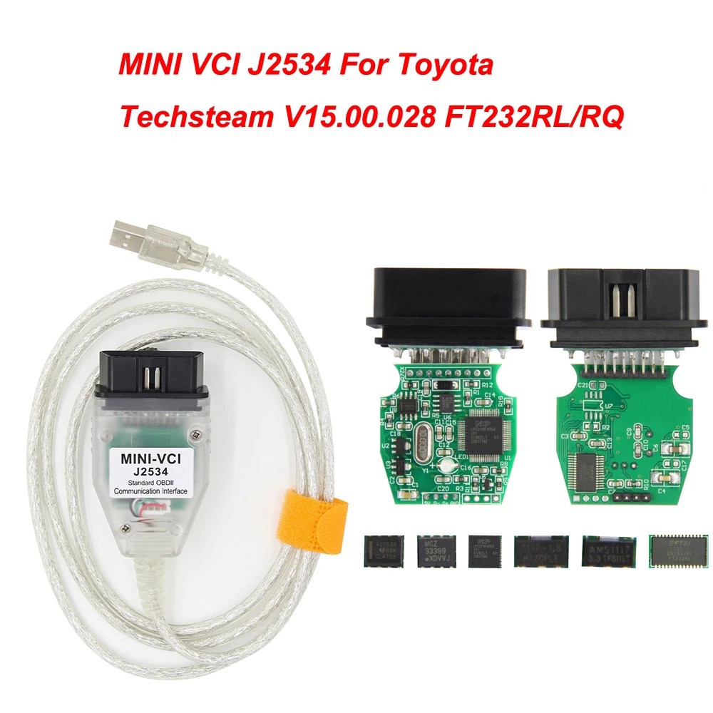 V15.00.028 J2534 MINI VCI Dành Cho Xe Toyota MINI VCI J2534 MINI-VCI FT232RL Cho Xe Toyota TIS MINI 