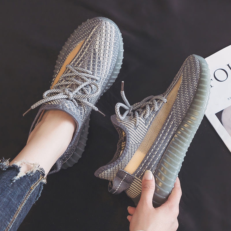 Giày thể thao Yeezy thoáng khí thời trang mùa hè dành cho nữ 2021 350