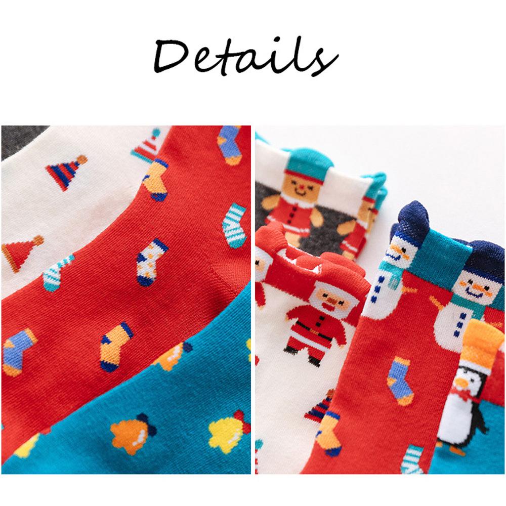 Tất Nam Nữ In Hoạ Tiết Giáng Sinh Năm Mới &amp; Ông Già Noel &amp; Tuần Lộc VANES1