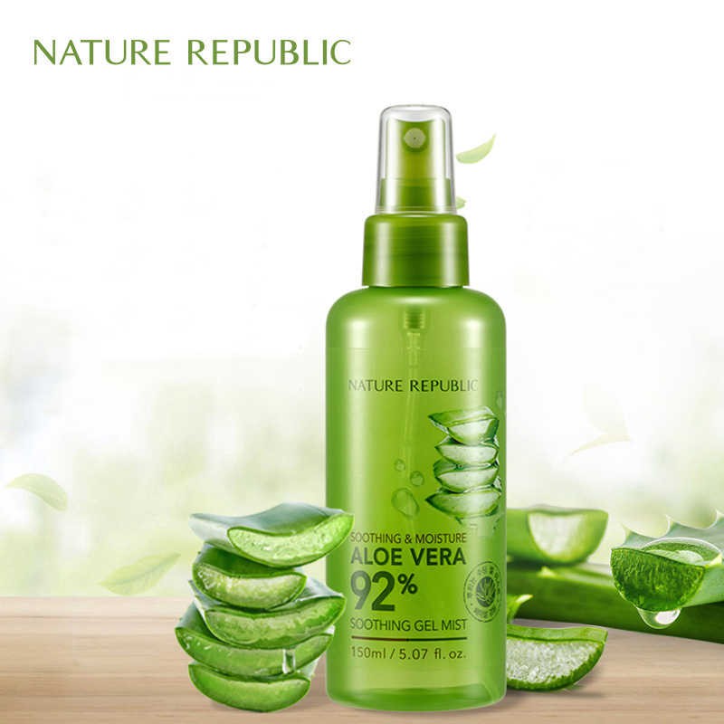Xịt khoáng Lô hội NATURE REPUBLIC Soothing & Moisture Aloe Vera 92% Soothing Gel Mist 150ml | BigBuy360 - bigbuy360.vn