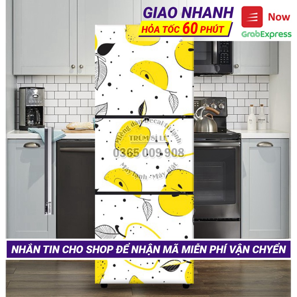 Decal dán tủ lạnh Lê Vàng