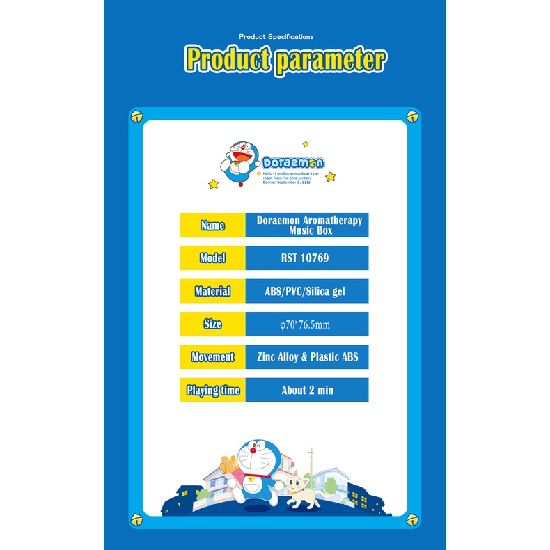 Hộp nhạc xoay hình Doraemon cỡ nhỏ dùng trang trí | BigBuy360 - bigbuy360.vn