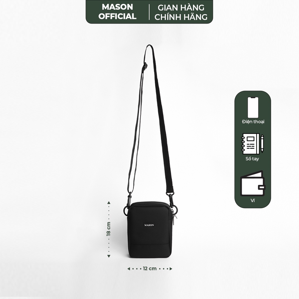 Túi đeo chéo mini nam nữ unisex bag nhỏ gọn vải Oxford nhập khẩu chống thấm nước thương hiệu MASON - M08