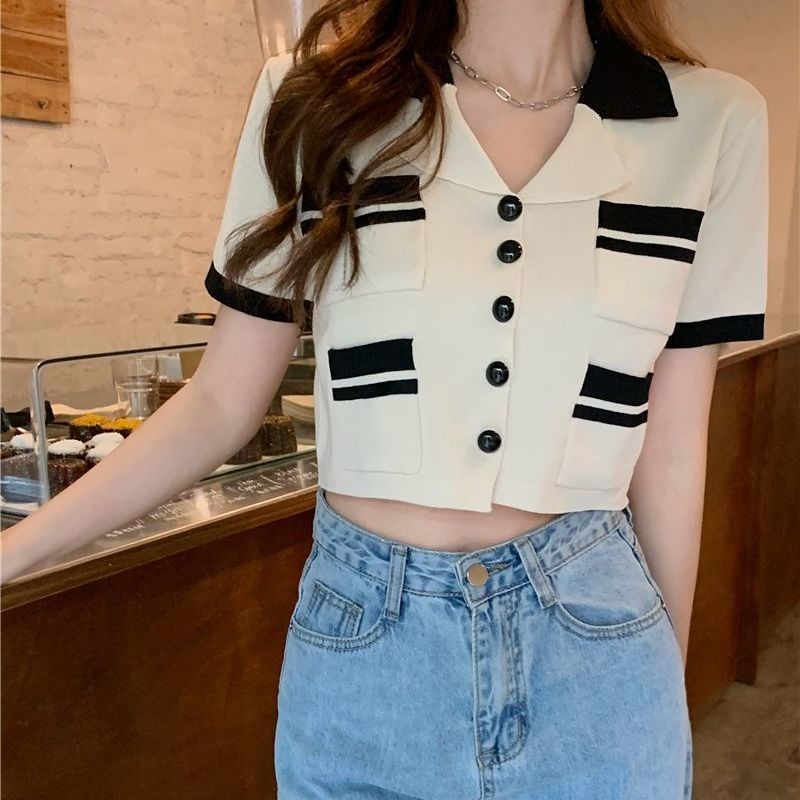 Bộ Áo Dệt Kim Phối Chân Váy Cỡ Nhỏ Thời Trang Cho Nữ