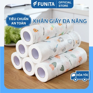 Khăn Giấy Khô Đa Năng Funita,khăn giấy đa năng lau dọn nhà bếp thấm dầu mỡ,kích thước tiêu chuẩn 25cm,tái sử dụng FUNiTA