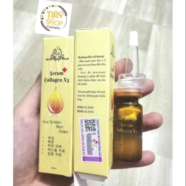 Serum collagen X3 kèm tem cào