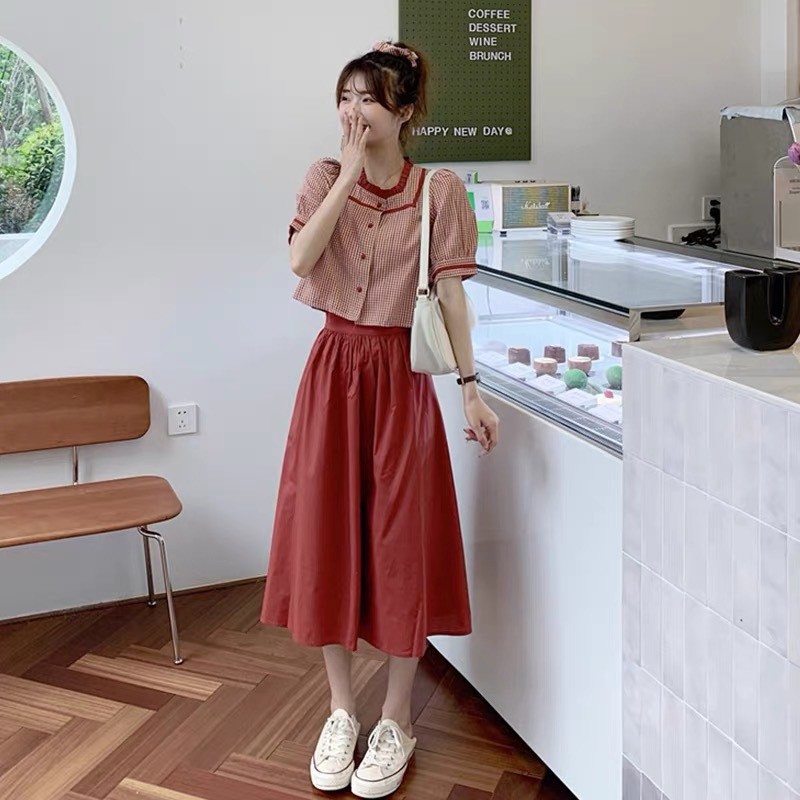 Set đồ nữ cá tính, set váy dài áo sơ mi đi chơi sang chảnh mùa hè đẹp 8A00187