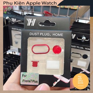 COMBO Phụ kiện bảo vệ iPhone X/XS/XSMax, 7+, 8+, ( Viền Camera, Dust Plug, Phím Home)