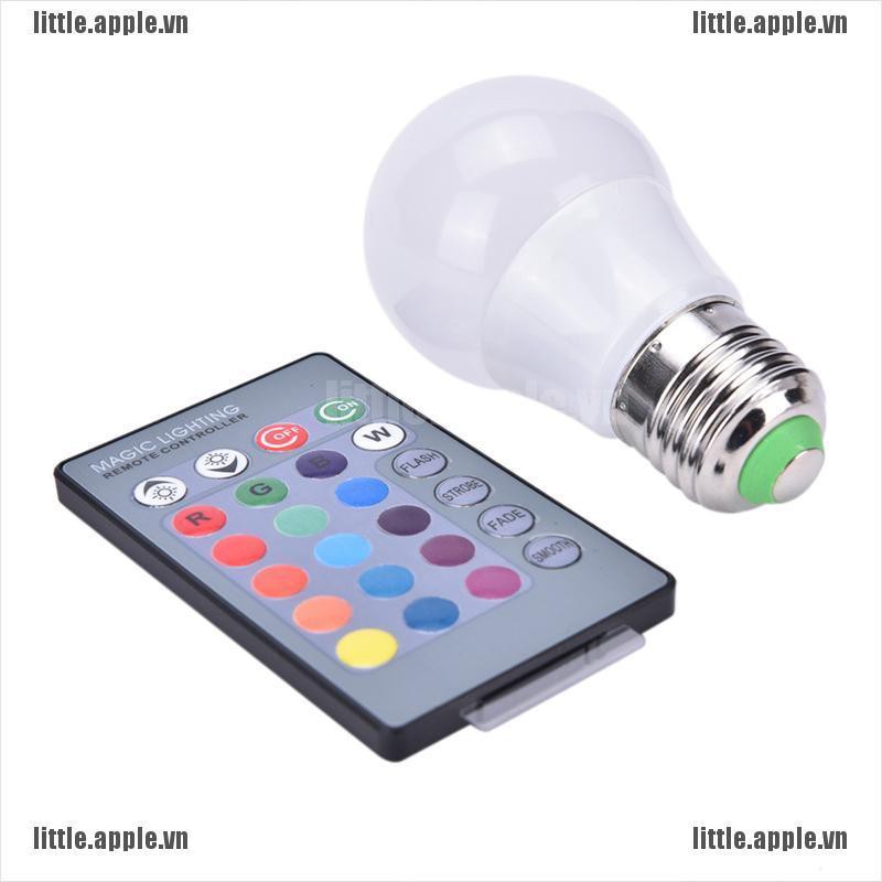 [Little] New E27 Dimmable RGB LED Light Color Changing Bulb with Remote Control 85-265V [VN]