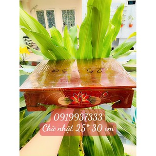 Đôn gỗ chữ nhật kê tượng ( 25*30 cm )