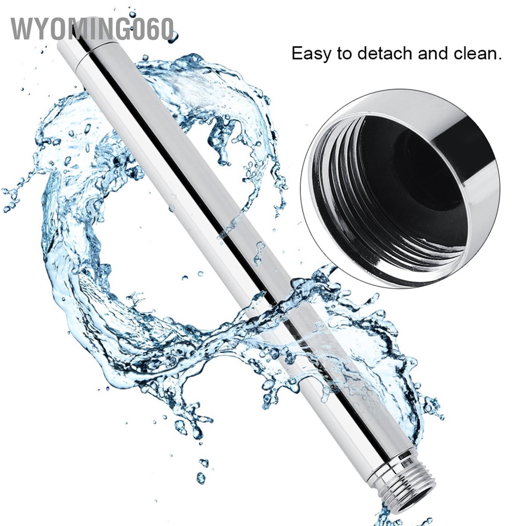Ống Nối Dài Vòi Hoa Sen Dạng Tròn 8inch Bằng Thép Không Gỉ 201 Mạ Chrome Dành Cho Nhà