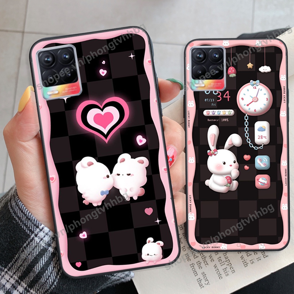Ốp lưng Realme 8 / Realme 8 Pro gấu,thỏ trắng , đồng hồ dễ thương cute cực đẹp
