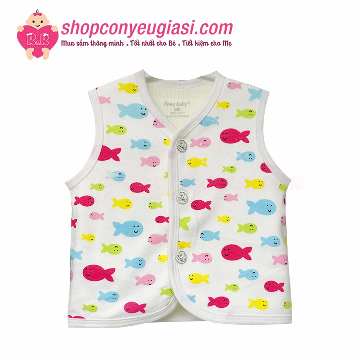 Áo Gilet Fany Túi Tròn In Rơi - Made In Vietnam