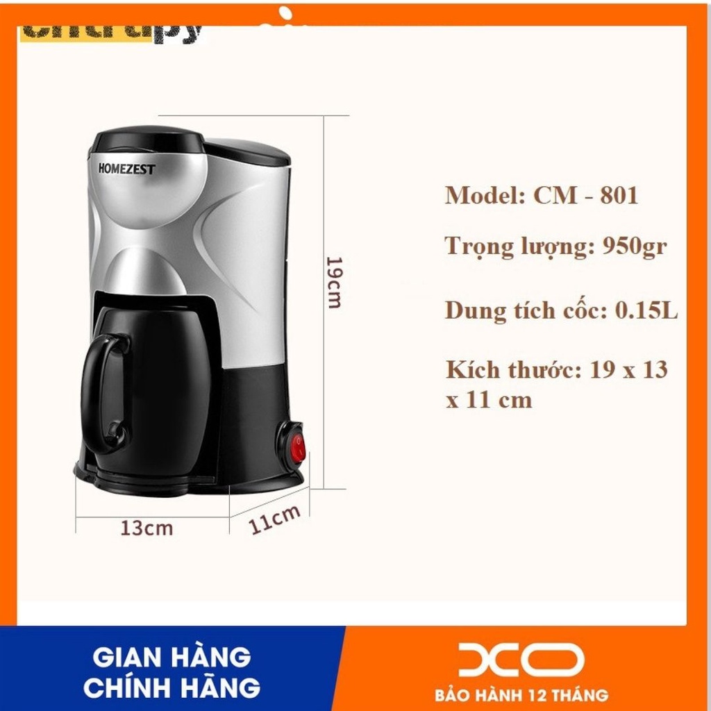 Máy Pha Cafe Espresso Homezest TS 621, Sản Phẩm Chính Hãng, Bảo Hành 12 Tháng